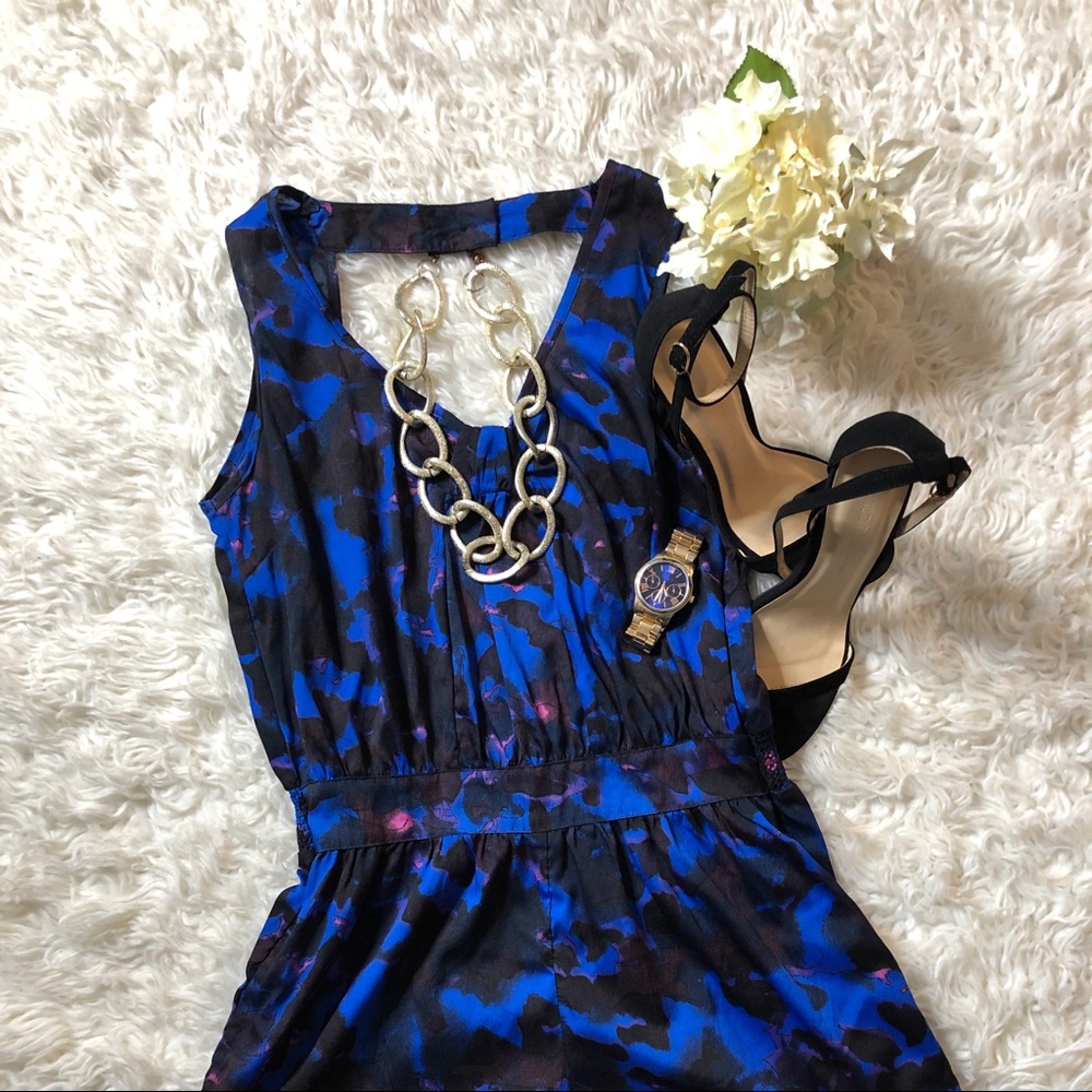 Printed Blue Romper